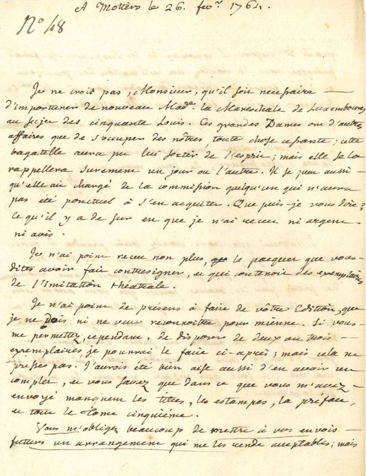 A.L.S. Rousseau to Nicolas Duchesne