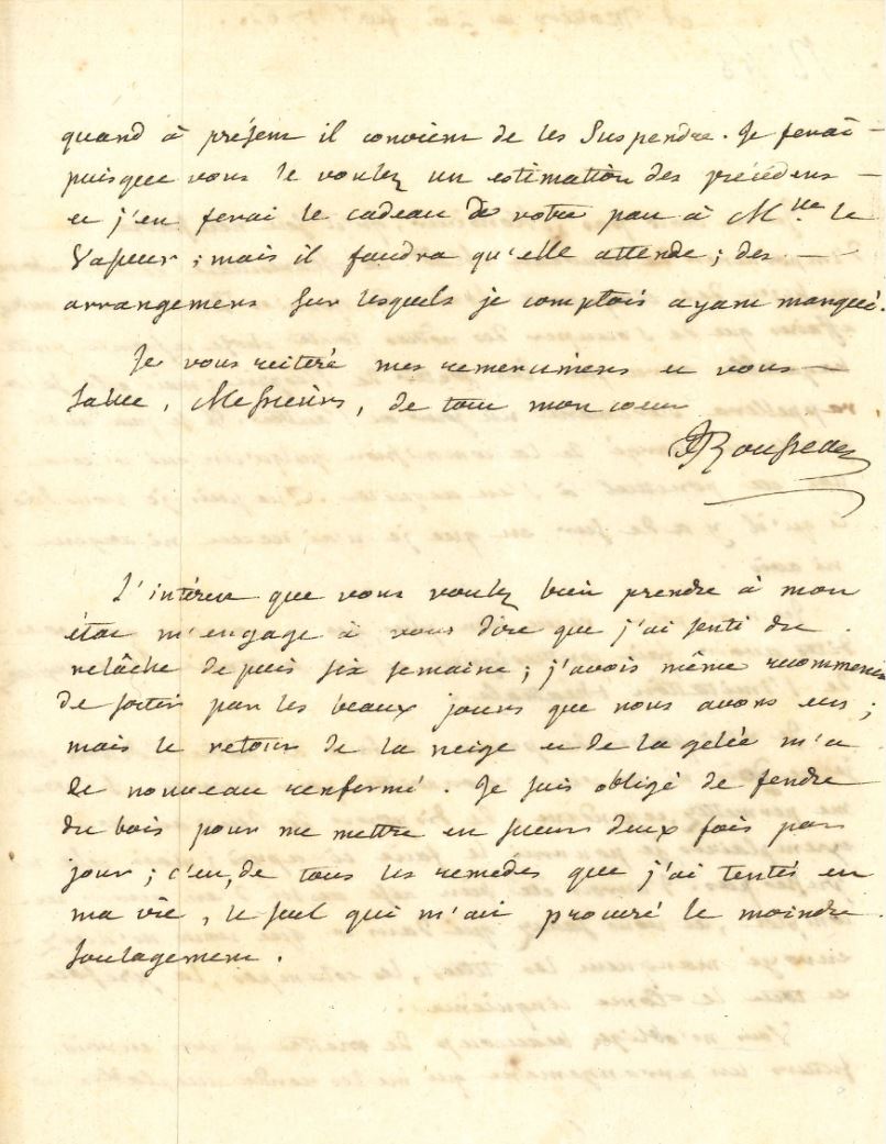 A.L.S. Rousseau to Nicolas Duchesne