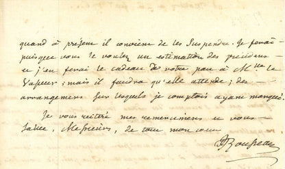 A.L.S. Rousseau to Nicolas Duchesne