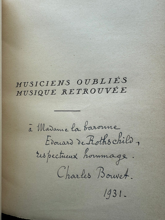 Musiciens oubliés, Musique retrouvée. Documents des XVIe, XVIIe et XVIIIe siècles.